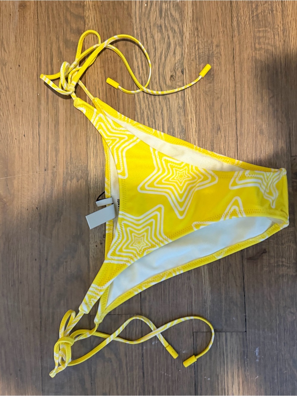 triangl swimwear Yellow Star-Print Tie-Side Bikini Bottom